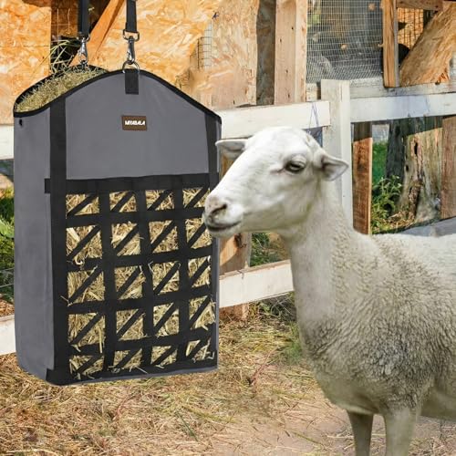 3Pack Ultra Slow Feed Horse Hay Bag Net Front,(1 Black+2 Grey) - color: 1 Black+2 Grey