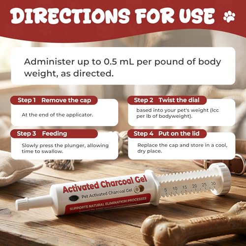 Activated Charcoal Paste for Dogs & Cats, Emergency Pet First Aid Support