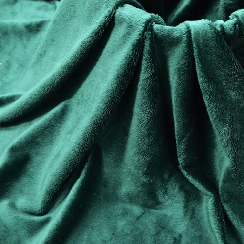 Surf turtle Dark Green Super Soft Minky Fabric by The Yard, 36"x60" - color: Dark Green