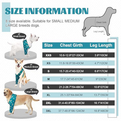 Leg Covers for Dogs' Front Leg to Stop Licking Wound Keep Clean - color: Zebra, size: XS