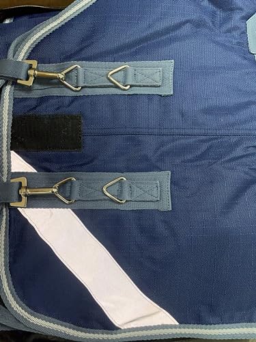 Pro-Trainer Turnout Blanket with Detachable Neck Cover in Navy, 1200-Denier Ripstop Material, 300G Fill, 80 Inches - Waterproof, Warm, Comfortable, Breathable Horse Blankets & Sheets