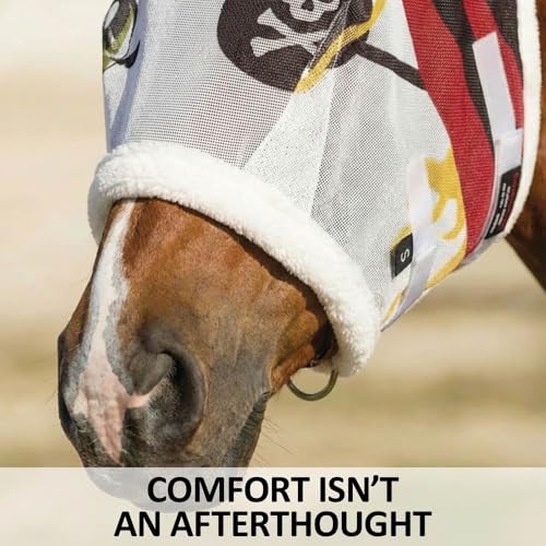Schneiders Dura-Mesh Mrs. Pirate Designer Fly Horse Mask with Ears | 70% UV Protection | 1000D Mesh | Durable Bug Defense