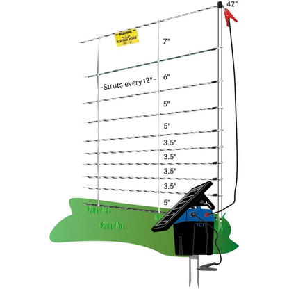 Premier 1 ElectroStop® Single Spike Fence – Sheep & Goats – 42"H x 164'L