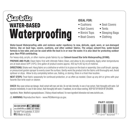 STAR BRITE Water-Based Waterproofing & Fabric Protectant - Low Odor Waterproofer for All Materials- 1 GAL (082200) - style: 1 Gallon