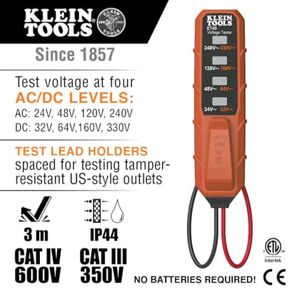 Klein Tools ET45VP Electrical Test Kit with GFCI Outlet Tester and AC/DC Voltage Tester - size: Tester Kit
