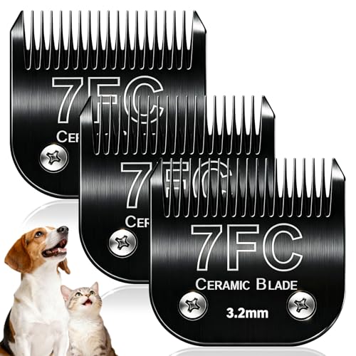 Dog Grooming Clipper Blades Replacement for Andis Dog Clipper,7FC Blade (3.2mm) - size: Black(7FC)
