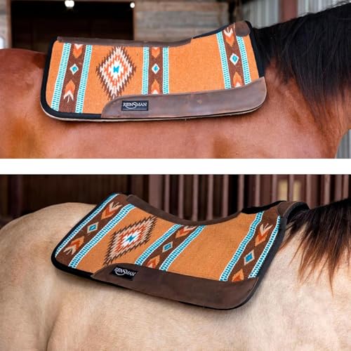 Reinsman APEX Ranahan Tacky Too Soft Breathable Non-Slip Shock-Absorbing Fleece-Lined Moisture-Wicking Contoured Back Protection Horse Riding Saddle Pad - color: Brown