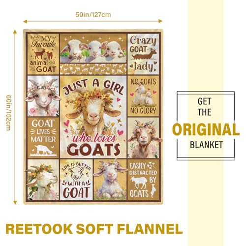Goats 50x60in Blanket Gift for Women, Blanket for Goat Lovers