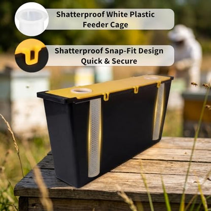 4 Pack 3.5L Bee Hive Feeder, Bee Frame Feeder, Deep Frame Water Feeder, Bee Feeder for Beekeeping Supplies Equipment Tools (Yellow, 4 Pack 3.5L) - color: YELLOW, size: 4 Pack 3.5L