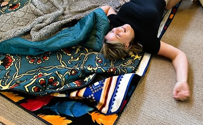 DOWN UNDER OUTDOORS Waterproof 350 GSM Fleece or Sherpa Stadium Blanket - color: Black/Heather Grey