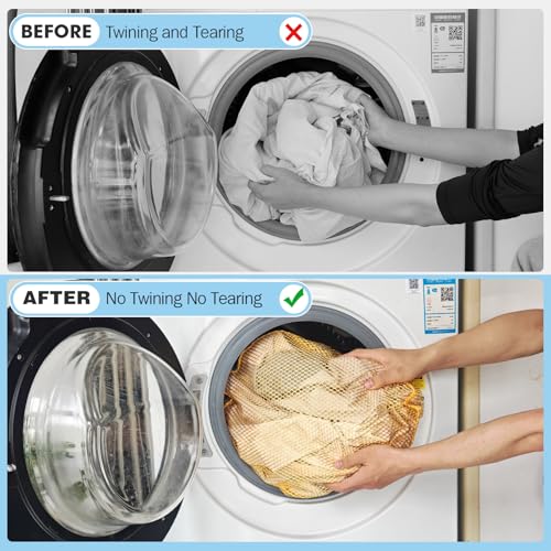 4Pcs Mesh Laundry Bags Washing Machine Mesh Wash Bags for Clothes,Underwear,Lingerie, Bed Linen with Drawstring Closure Sturdy(4 Size, Yellow) - color: Yellow, size: Pack 4 pcs