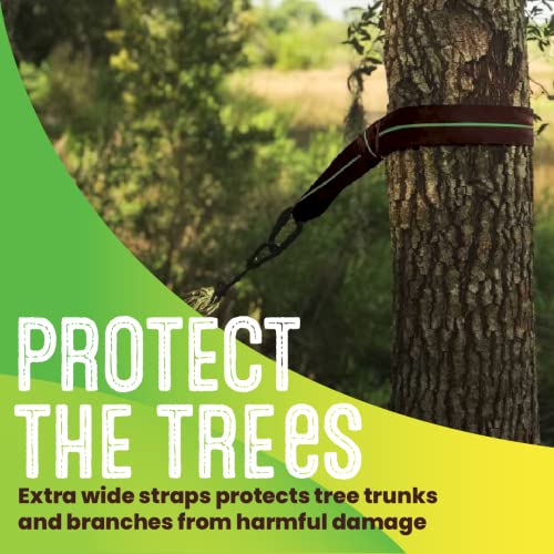 Swurfer Tree Swing Hammock Straps –Hanging Kit for Hammock, Tree Swings, Durable, Weatherproof, Rust Free, Secure Lock Snap Carabiners Included, Weight Limit 2200 lbs Per Strap (5 Feet - 2 Straps) - size: 5 Feet (2 Strap)