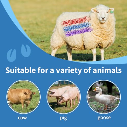 Livestock Marker 5 Pack Multi-Color Marking Stick for Pig Cattle Sheep Goat