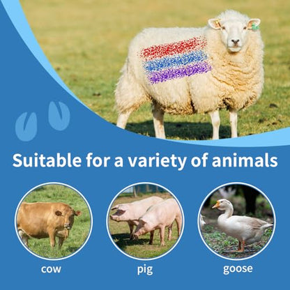 Livestock Marker 5 Pack Multi-Color Marking Stick for Pig Cattle Sheep Goat