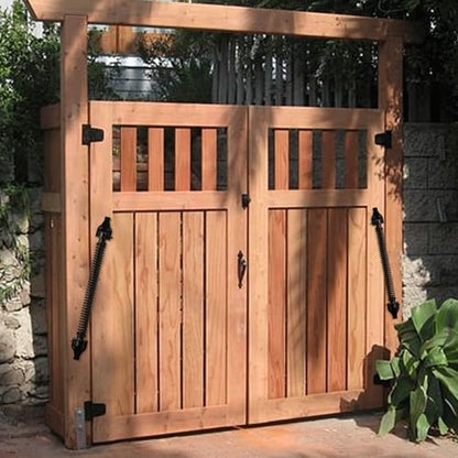 14" Gate Door Spring Self Closing Heavy Duty Automatic Closure Hardware | Outdoor Door Spring Closer Spring Loaded Fence Gate Latch with Adjustable Tool for Wooden and Vinyl Fence, Black (1 Pack) - size: 14 Inch