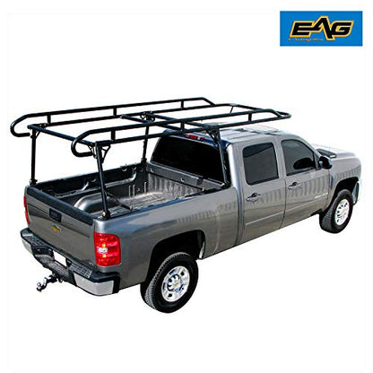 EAG Contractor Pickup Truck Ladder Lumber Rack Loads up to 1500 lbs - Full Size Heavy Duty