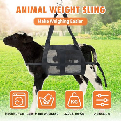 Calf Sling for Weighing, Goat Harness with Adjustable Straps