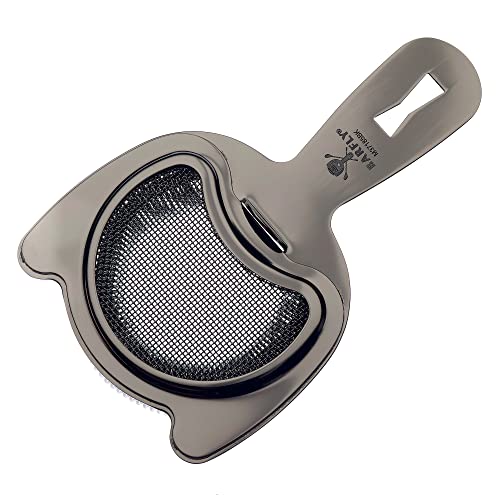 Barfly Fine Mesh Spring Strainer, Black - color: Black