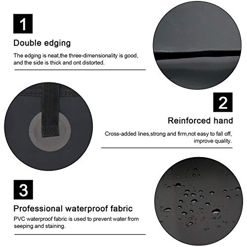 Esthesia Collapsible Bucket, 5 Gallon Portable Folding Water Container for Travelling, Camping, Hiking, Fishing, Gardening - color: Black