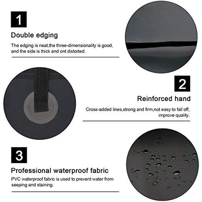 Esthesia Collapsible Bucket, 5 Gallon Portable Folding Water Container for Travelling, Camping, Hiking, Fishing, Gardening - color: Black