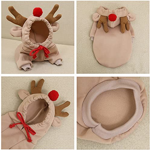 Pet Clothes Dogs Hoodie Sweatshirt - Elk Fruit Shape Cold Weather Clothes - color: Elk, size: L