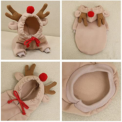 Pet Clothes Dogs Hoodie Sweatshirt - Elk Fruit Shape Cold Weather Clothes - color: Elk, size: L