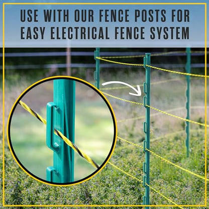 Electric Fence Wire, Hot Wire Fence, Agricultural, 1026 Meters (3366 Feet) - size: 1,026 Meters (3,366 Feet)