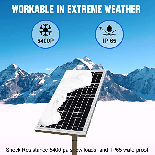 ECO-WORTHY 10W Solar Panel Battery Charger Portable for Charging 12V Battery or Vehicle Gate Opener,Electrical Fence Chicken Coop Lawn Tractor Boat - size: 10W Panel