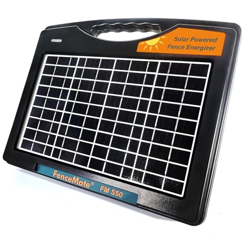 FenceMate Solar Powered Fence Charger 0.65J to 30 Miles for Containment