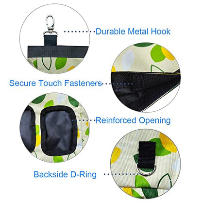 RIOUSSI Guinea Pig Hay Feeder, Hanging Rabbit Hay Feeder Bag. Greenleaf - color: Greenleaves