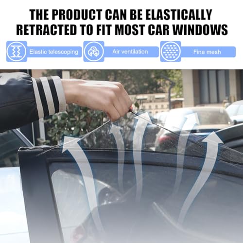 Wevdn 2 PCS Car Window Shade, Breathable Mesh Auto Front Rear Side Window Sun Shades, UV Protection car Window Screens for Baby and Kids, Auto Camping Curtains Privacy Protection Shades (SUV Front) - color: SUV Front