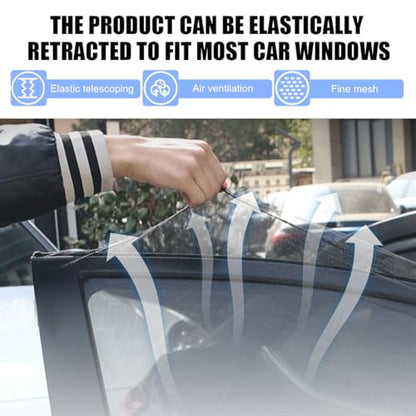 Wevdn 2 PCS Car Window Shade, Breathable Mesh Auto Front Rear Side Window Sun Shades, UV Protection car Window Screens for Baby and Kids, Auto Camping Curtains Privacy Protection Shades (SUV Front) - color: SUV Front