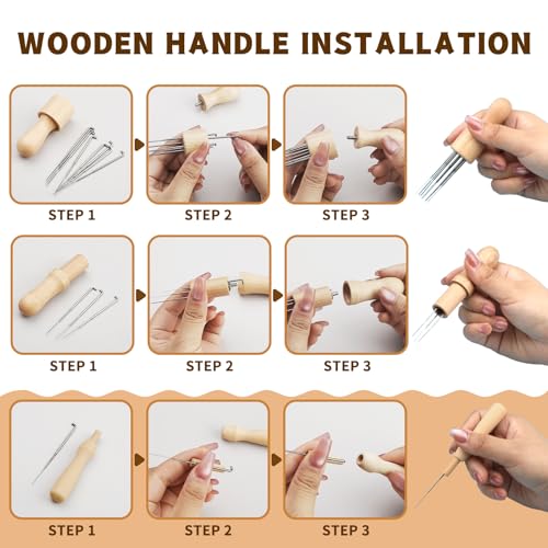 SOCNITC Needle Felting Tools Kit with 6"x6" Felting Mat and Wool Brush | Including Wool Carder Brush, 6"X6" Large Felting Mat And Finger Cots, Wool Felt Supplies for Diy Felting Projects - color: 6"x6" Needle Felting Mat