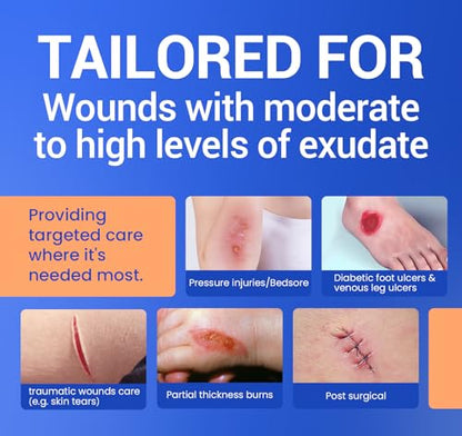 Large Waterproof Bandages 2X5 Silicone Foam Dressing Sensitive Skin, 10 PCS - style: 2"x5"(10PCS)