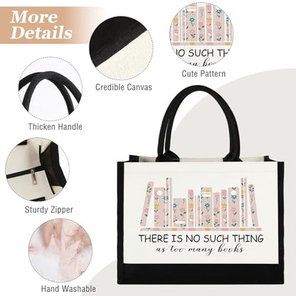 GevGuxLuo Tote Bag for Women Animal Lover Bag Gift for Women - color: Books