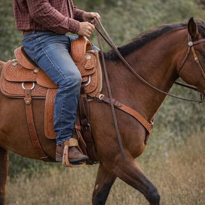 CHALLENGER Horse Saddle Stirrups Western Lightweight Aluminum Engraved Cross Cut-Out 51211 - color: Cross Bronze