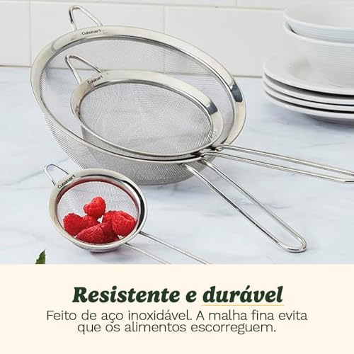 Cuisinart Mesh Strainers, Stainless Steel, Dishwasher Safe, 3-Count
