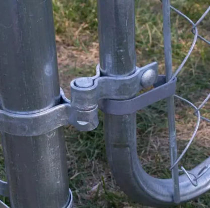 2 Pack Chain Link Fence Frame Gate Post Male Hinge with Bolts and Nuts (1-7/8 Inch) - size: 1-7/8 Inch