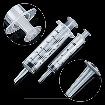 Boao 10 Pack Plastic Syringes Without Needle Epoxy Resin 20 ml,60 ml - size: 20 ML, 60 ML
