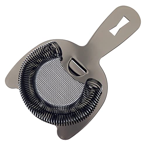 Barfly Fine Mesh Spring Strainer, Black - color: Black