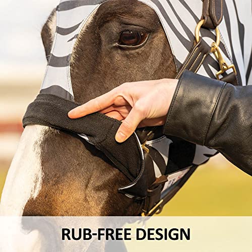UltraFlex Limited Edition Zebra Horse Slicker Hoods | Durable & Breathable Summer Comfort | Oversized Eye Holes | Rub-Free | No-Snag Hook and Loop | Fly-Deterrent Design
