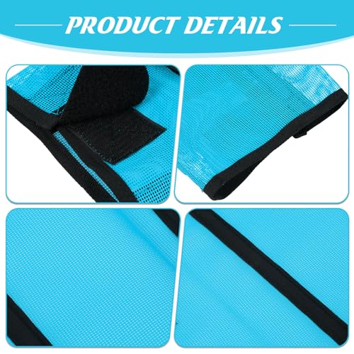 Jexine 8 Pcs Mesh Fly Boots for Horse - color: Light Blue, White