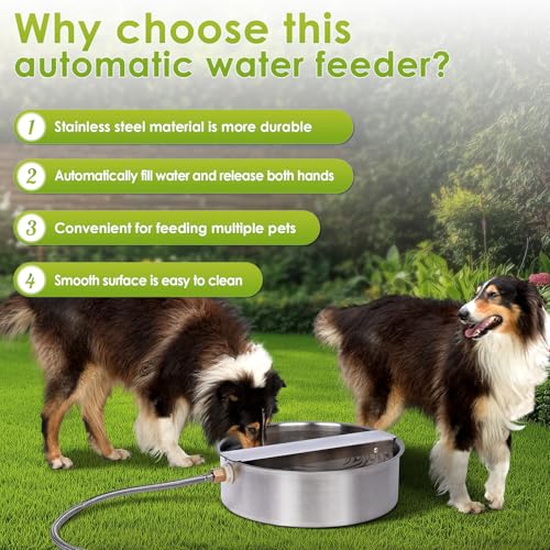 Automatic Dog Water Bowl Dispenser Outdoor Pet Water Fountain - size: 2 drinking ports