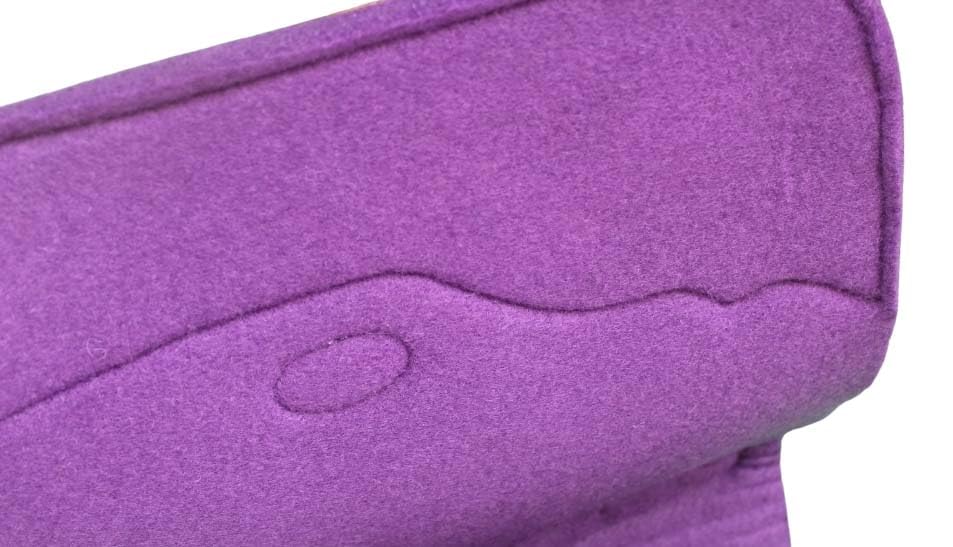 Horse 32"x30" Western Contoured Wool Felt Therapeutic Saddle Pad 39253 - color: Purple