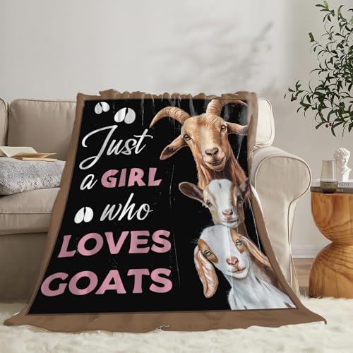 Goat Blanket Goats Gifts Lovers Lamb Throw for Girls 80"X60" - color: Goats, size: 80"x60"
