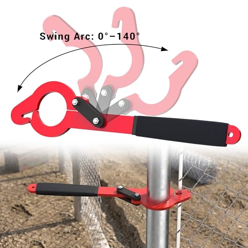 Chain Link Fence Stretcher Tool, Fits 2-3/8" OD Posts, Wire Puller Stretcher & Fence Tensioner for Woven Wire Fence, 9” Pull Range, One-Person Operation, 2 Pack - color: 2 Pack, size: 2-3/8'' OD