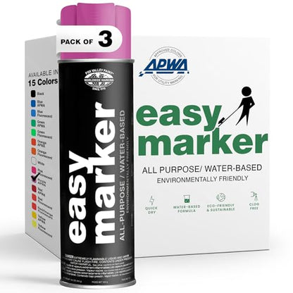 Fox Valley Easy Marker Inverted Spray Paint 16oz Pack of 3, Purple - color: Purple APWA