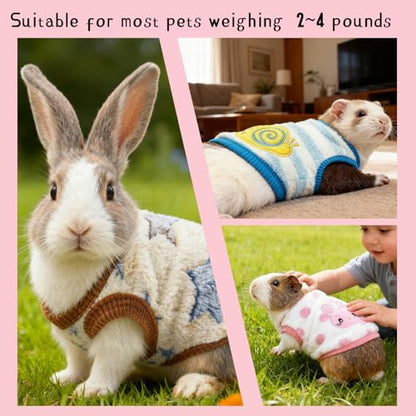 Ultra-Small Pet Winter Clothes, 5-Piece Luxuriously Soft Coral Fleece Set - size: XS