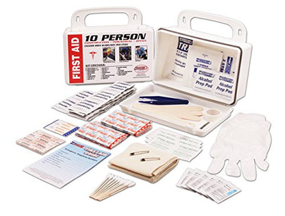 Rapid Care First Aid RC-10MAN-W 10 person 106 Piece ANSI/OSHA Compliant First Aid Kit in Wall Mountable Poly Case - color: Poly Case, size: 10 Person