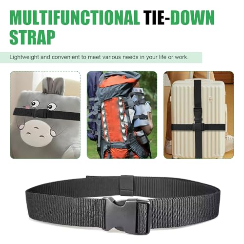 Car Battery Tie Down Strap, 39 Inch Adjustable Quick Release Buckle Battery Hold Down, Nylon Webbing Straps with Plastic Carabiner, Universal for Cars, SUVs, Boats, Luggage & Outdoor Sports